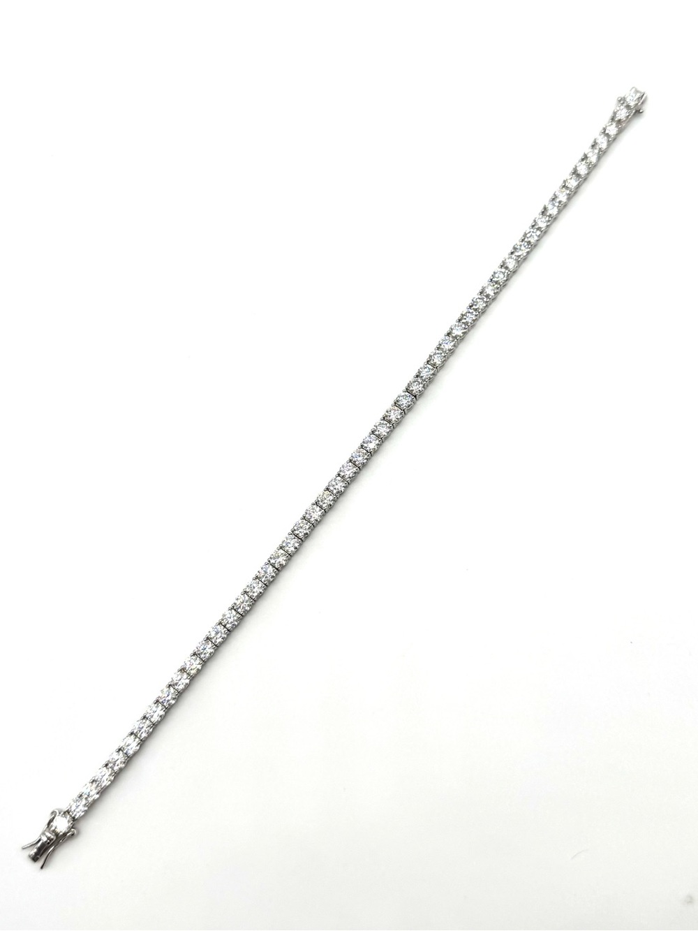 925 Silver, 14.4CTW Moissanite Tennis Bracelet - 8"